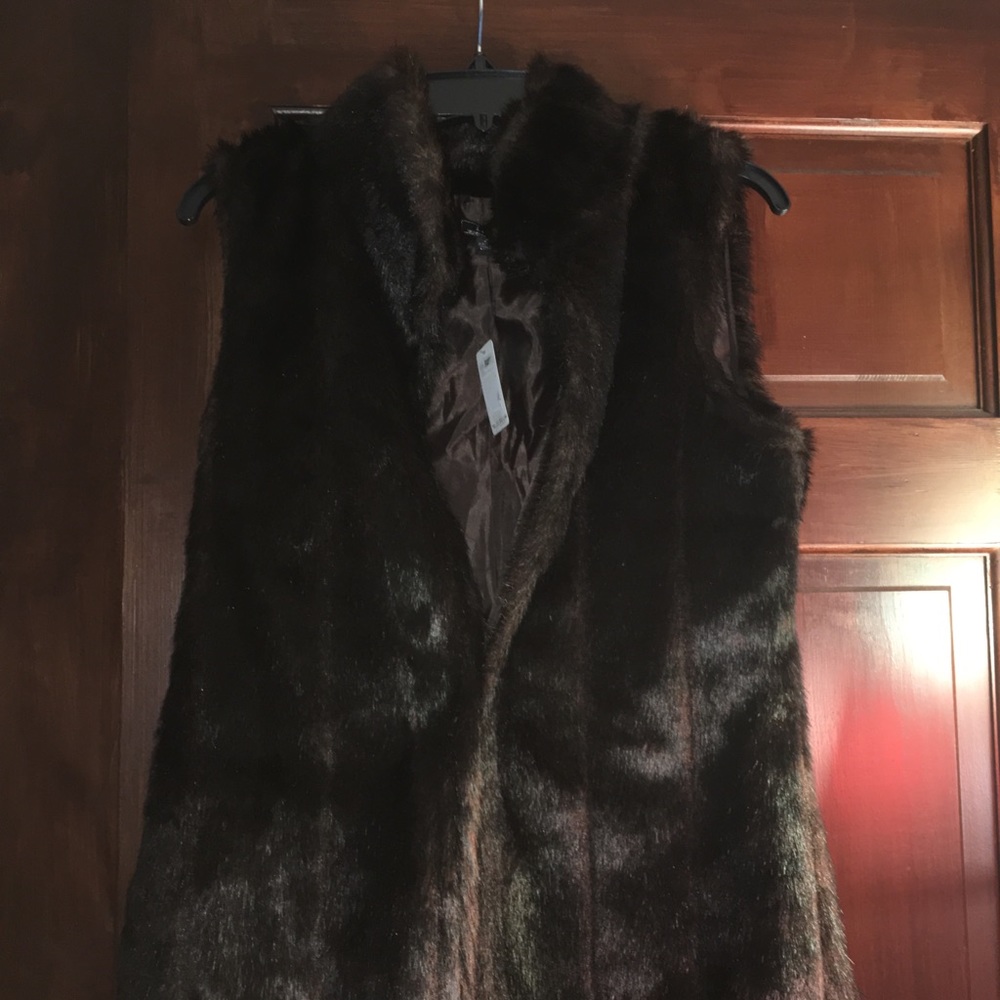 Brown Faux Fur Vest